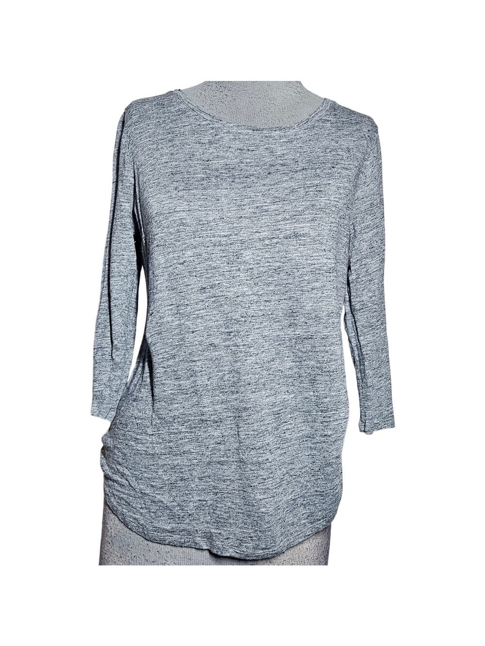 Loft Gray Linen Tee Size Medium